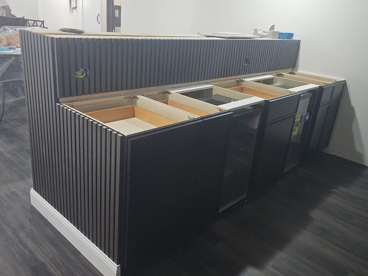 Feature Wall & Cabinetry